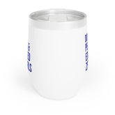 Doves, Pearls & Educated Zeta Girls Wine Tumbler - White